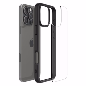 Spigen Ultra Hybrid iPhone 16 Pro dėklas - matinė juoda