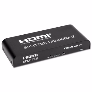 Qoltec 51797 aktyvus HDMI skirstytuvas 2 x HDMI 4K x 2K | 6Gb/s | 60Hz