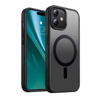 Etteri matinė magnetinė dėklas telefonui iPhone 12 / 12 Pro 6,1" juoda