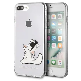 Karl Lagerfeld Choupette Fun dėklas telefonui iPhone 7 / 8 Plus - permatomas