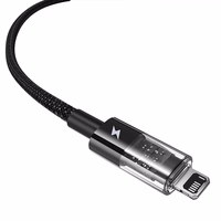 Baseus Gem USB ir IP 2,4A greitojo įkrovimo kabelis 2 m juodas