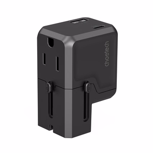 Choetech PD6038 USB-C USB-A PD 20W kelioninis įkroviklis USA EU UK AU - juodas