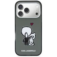 Karl Lagerfeld Karl & Choupette Back MagSafe Case for iPhone 17 Pro Max - Black