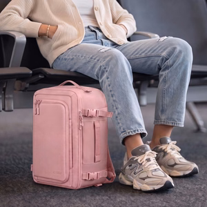 Tech-Protect Defender S50 kuprinė Ryanair ir Wizzar, 20L nešiojamam kompiuteriui - rožinė