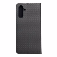 Dėklas telefonui LUNA Book Carbon SAMSUNG A13 5G / A04S juodas