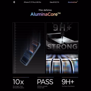 Spigen Glas.tR EZ Fit Tempered Glass for iPhone 16 Pro / 17 / 17 Pro - 2 pcs.