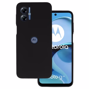 Dėklas telefonui Silikoninis lengvas juodos spalvos Motorola Moto G14