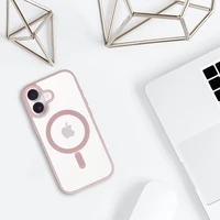 Acrylic Color Magsafe dėklas iPhone 17 šviesiai rožinis