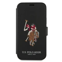 US Polo USFLBKP12LPUGFLBK iPhone 12 Pro Max 6,7" juoda knyga Polo Embroidery kolekcija