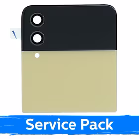 LCD ekranas suderinamas su Samsung F721 Z Flip4 (OUTER) su rėmeliu / Geltonas / (Service Pack)