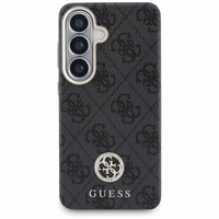 Guess dėklas 4G Rhinestone Round Logo MagSafe for Samsung Galaxy S26 juodas