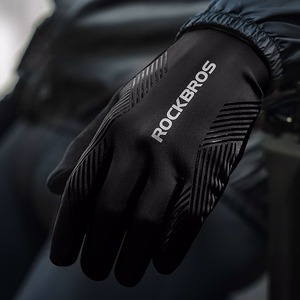 Rockbros cycling gloves spring/summer/autumn, full, size: L - black