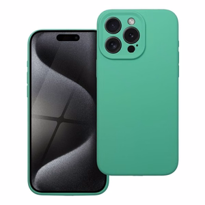 Dėklas telefonui silikoninis 2mm IPHONE 15 Pro Max mėtinai žalias