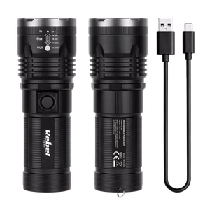 High-power rechargeable flashlight, 20 W