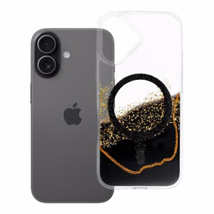 Case for iPhone 17 Golden compatible with MagSafe black