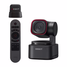 OBSBOT Tiny 3 Lite webcam with remote control and microphone