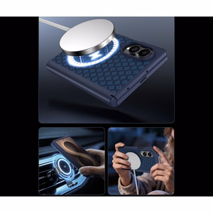 Benks Magnetic Armor Grid Pro Grand Combo dėklas Samsung Galaxy Z Fold 8, mėlynas (C.K.FL.SA.BE.C060)