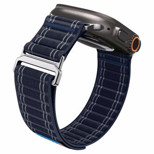 SPIGEN WBF0 dirželis APPLE WATCH 8 / 9 / 10 / 11 / SE / ULTRA (44 / 45 / 46 / 49 MM) tamsiai mėlynas