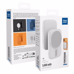 Powerbank suderinamas su MagSafe Blue Star Slim DG-P8 15W 5000 mAh baltas