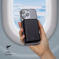 SBS TEBB5000MAG1CK Belaidė išorinė baterija 5000 mAh USB-C, suderinama su MagSafe - juoda