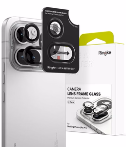 Ringke Camera Frame Protector kamerų rėmelio apsauga, 2 vnt. komplektas, Nothing Phone 4A Pro, juoda