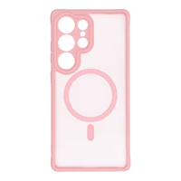 Itin matinis MAG COVER dėklas telefonui su MagSafe skirtas SAMSUNG S24 FE – šviesiai rožinis