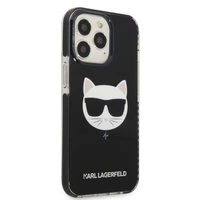 Karl Lagerfeld KLHCP13LTPECK iPhone 13 Pro / 13 6.1" kietas dėklas juodas/juodas Choupette Galva