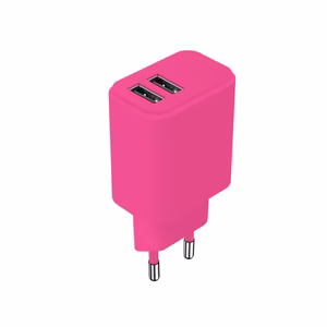 "Setty" įkroviklis 2x USB 2,4A LSIM-AA-126 rožinės spalvos