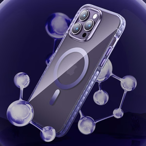Kingxbar PQY Ice Crystal Series magnetinis dėklas telefonui iPhone 14 Plus MagSafe pilkas