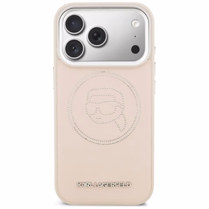 Karl Lagerfeld K Head Point Logo MagSafe Dėklas for iPhone 17 Pro - rožinis