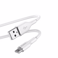 Puro Soft USB-A - USB-C kabelis 1.5m - baltas