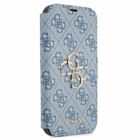 Guess GUBKP13L4GMGBL iPhone 13 Pro / 13 6,1" mėlynas/mėlynas knygutės tipo dėklas 4G Big Metal Logo