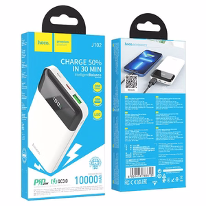 Išorinė baterija (f) Hoco 10000 mAh QC3.0 PD 3A 20W J102 balta