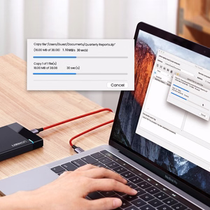 Ugreen US294 USB-C - USB-C 3A 480Mb/s laidas 1m raudonas