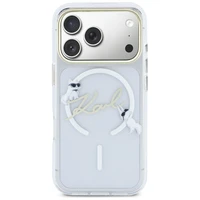 Karl Lagerfeld IML Choupettes Karl Script Logo MagSafe Case for iPhone 17 Pro Max - Clear