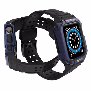 Protect dirželis Apple Watch 38/40/41mm šarvuotas dėklas dirželis - juodas, mėlynas