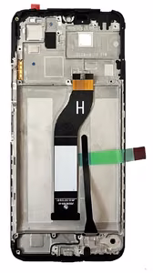 Ekranas Xiaomi Redmi 13C 4G/5G/Poco C65 su lietimui jautriu stikliuku ir rėmeliu Black ORG