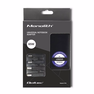 Qoltec 51761 maitinimo adapteris Lenovo | 65W | 4 kištukai | +maitinimo kabelis