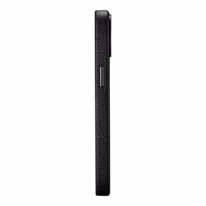 Чехол iCarer Litchi Premium Leather для iPhone 14 Plus магнитный кожаный с MagSafe чёрный