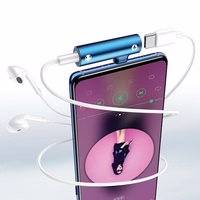 USAMS Adapteris AU07 2w1 USB-C mėlynas/blue USB-C + 3,5mm SJ277TC02 (US-SJ277)