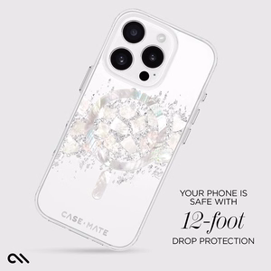 Case-Mate Karat MagSafe dėklas su perlamutro intarpais, skirtas iPhone 16 Pro, „A Touch of Pearl“