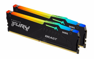 Kingston Technology FURY Beast RGB atminties modulis 128 GB 2 x 64 GB DDR5 5600 MT/s 288-pin DIMM