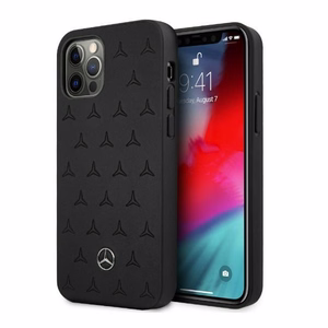 Mercedes Odinis žvaigždžių rašto dėklas iPhone 12 Pro Max - juodas