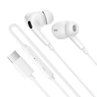 Borofone Earphones BM100 Pro Fuente with microphone Type C (DAC) white