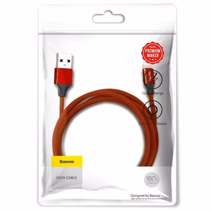 Kabelis Baseus Yiven Lightning - USB-A 180 cm (raudona)