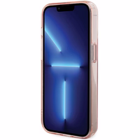 Karl Lagerfeld KLHMP15LHMRSCHP iPhone 15 Pro 6.1" rožinis/rožinis kietas dėklas su žiediniu stovu Choupette Galva Magnetinis