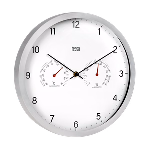 30 cm wall clock with thermometer and hygrometer