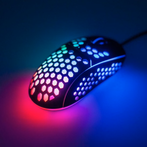 ART laidinė kompiuterio pelė USB A dpi su šviesa AM-99 juoda