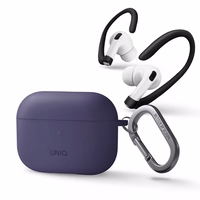 Uniq Nexo dėklas AirPods Pro 2 + ausų kabliukai - violetinė