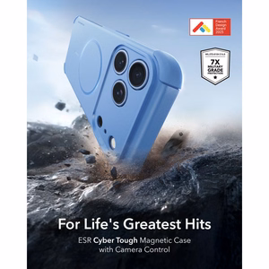 ESR Cyber Tough MagSafe dėklas, skirtas iPhone 18 Pro Max / 17 Pro Max, šviesiai mėlynas